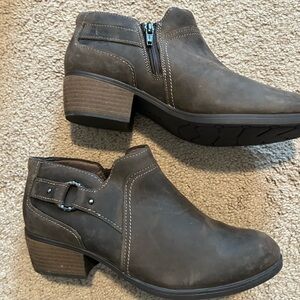 Clarks Dark Brown Ankle Booties
